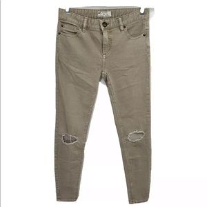 Free People Moss 61855 Tan Skinny Jeans sz 25W
